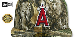 Angels MLB TEAM-BASIC Realtree Camo Fitted Hat by New Era - 2nd View