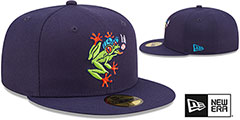 AquaSox MILB ONFIELD HOME Navy Fitted Hat by New Era - 2nd View