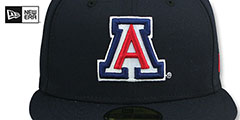 Arizona NCAA TEAM-BASIC Navy Fitted Hat by New Era - 2nd View