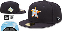 Astros 2017 WS CLOUD-UNDER Navy Fitted Hat by New Era - 2nd View