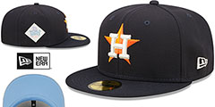 Astros 2017 WS POP-SWEAT Navy-Sky Fitted Hat by New Era - 2nd View