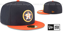 Astros 2018 PROLIGHT-BP Navy-Orange Fitted Hat by New Era - 2nd View