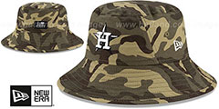 Astros 2021 ARMED FORCES STARS N STRIPES BUCKET Hat by New Era - 2nd View