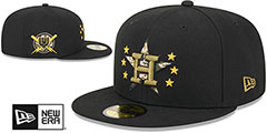 Astros 2024 ARMED FORCES STARS N STRIPES Hat by New Era - 2nd View