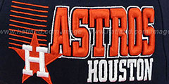 Astros 2T COOP BORDERLINE SNAPBACK Navy-Orange Hat by New Era - 2nd View