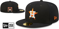 Astros BANNER SIDE-PATCH Navy Fitted Hat by New Era - 2nd View