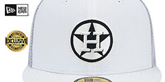 Astros BATTING PRACTICE TRUCKER White Fitted Hat by New Era - 2nd View