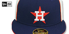 Astros COOPERSTOWN PINWHEEL Navy-White Fitted Hat by New Era - 2nd View