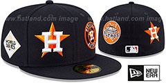 Astros EVOLUTION-PATCHES Navy Fitted Hat by New Era - 2nd View