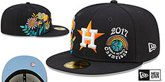 Astros GROOVY Navy Fitted Hat by New Era - 2nd View