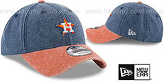 Astros GW RUGGED CANVAS STRAPBACK Navy-Orange Hat by New Era - 2nd View