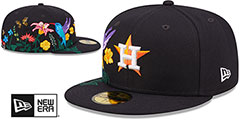 Astros SIDE-BLOOM Navy Fitted Hat by New Era - 2nd View