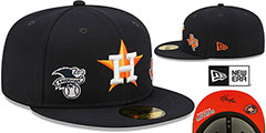 Astros TRIPLE THREAT IDENTITY Navy Fitted Hat by New Era - 2nd View