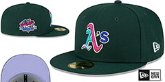 Athletics 1989 WS POLAR LIGHTS Green-Lavender Fitted Hat by New Era - 2nd View