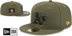 Athletics 2023 ARMED FORCES STARS N STRIPES Hat by New Era - 2nd View