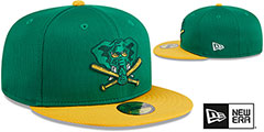 Athletics 2024-25 BATTING PRACTICE Fitted Hat by New Era - 2nd View