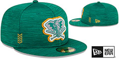 Athletics 2024 ONFIELD CLUBHOUSE Heather Green Fitted Hat by New Era - 2nd View