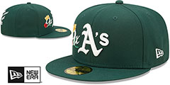 Athletics CROWN CHAMPS Green Fitted Hat by New Era - 2nd View