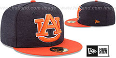 Auburn HEATHER-HUGE Navy-Orange Fitted Hat by New Era - 2nd View