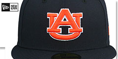 Auburn NCAA TEAM-BASIC Navy Fitted Hat by New Era - 2nd View