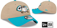 Baysox COPA STRAPBACK Khaki-Teal Hat by New Era - 2nd View