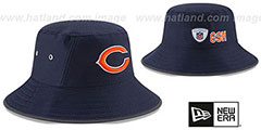 Bears 2017 NFL TRAINING BUCKET Navy Hat by New Era - 2nd View