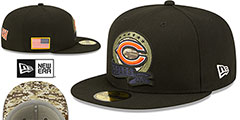 Bears 2022 SALUTE-TO-SERVICE Black Fitted Hat by New Era - 2nd View