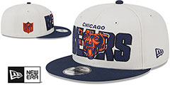 Bears 2023 NFL DRAFT SNAPBACK Stone-Navy Hat by New Era - 2nd View