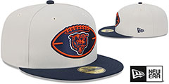 Bears 2024 HISTORIC SIDELINE Stone-Navy Fitted Hat by New Era - 2nd View