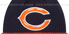 Bears CHILLER FILLER BEANIE Navy-Orange by New Era - 2nd View