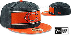 Bears HERITAGE BAND Navy-Orange Fitted Hat by New Era - 2nd View