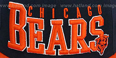 Bears NFL 2T CHOP-BLOCK Navy-Orange Fitted Hat by New Era - 2nd View