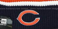 Bears NFL FIRESIDE Orange-Navy Knit Beanie Hat by New Era - 2nd View