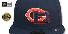 Bears NFL LIGATURE Navy Fitted Hat by New Era - 2nd View