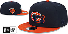 Bears NFL LIGATURE SNAPBACK Navy-Orange Hat by New Era - 2nd View