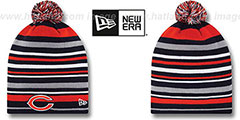 Bears STRIPEOUT Knit Beanie Hat by New Era - 2nd View