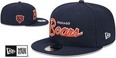 Bears TEAM-SCRIPT SNAPBACK Navy Hat by New Era - 2nd View