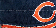 Bears XL-LOGO BEANIE Navy by Mitchell and Ness - 2nd View