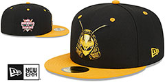 Bees MILB MARVEL DEFENDERS SIDE-PATCH Black-Gold Fitted Hat by New Era - 2nd View