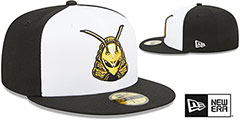 Bees MILB MARVEL DEFENDERS White-Black Fitted Hat by New Era - 2nd View