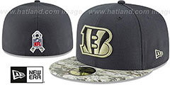 Bengals 2016 SALUTE-TO-SERVICE Grey-Desert Fitted Hat by New Era - 2nd View