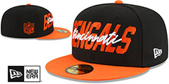 Bengals 2022 NFL DRAFT Black-Orange Fitted Hat by New Era - 2nd View