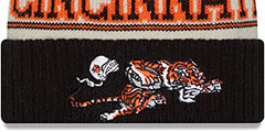 Bengals 2023 HISTORIC SIDELINE Knit Beanie Hat by New Era - 2nd View