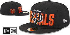 Bengals 2023 NFL DRAFT Black Fitted Hat by New Era - 2nd View