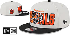 Bengals 2023 NFL DRAFT SNAPBACK Stone-Black Hat by New Era - 2nd View