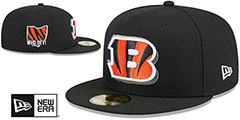 Bengals 2024 NFL DRAFT Black Fitted Hat by New Era - 2nd View