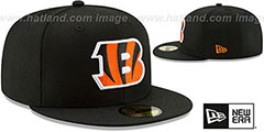 Bengals NFL TEAM-BASIC Black Fitted Hat by New Era - 2nd View