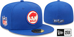 Bills 2022 NFL THROWBACK SIDELINE Royal Fitted Hat by New Era - 2nd View