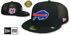 Bills EST 1960 MESH-BACK SIDE-PATCH Black-Black Fitted Hat by New Era - 2nd View