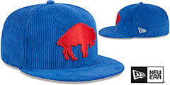 Bills LETTERMAN PIN CORDUROY Royal Fitted Hat by New Era - 2nd View